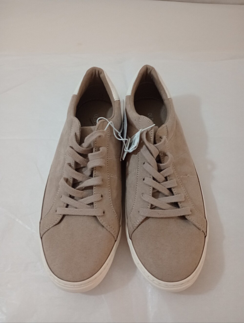 Old Navy Suede Court Sneakers Light Taupe Memory foam